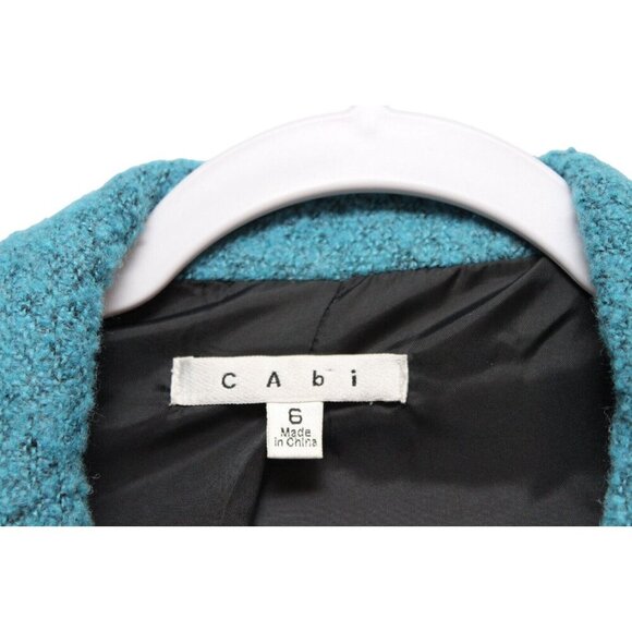 CAbi Blazer Jacket Size 6 Wool Blend Textured Tweed Colorful Blue Classic Preppy - Picture 7 of 12